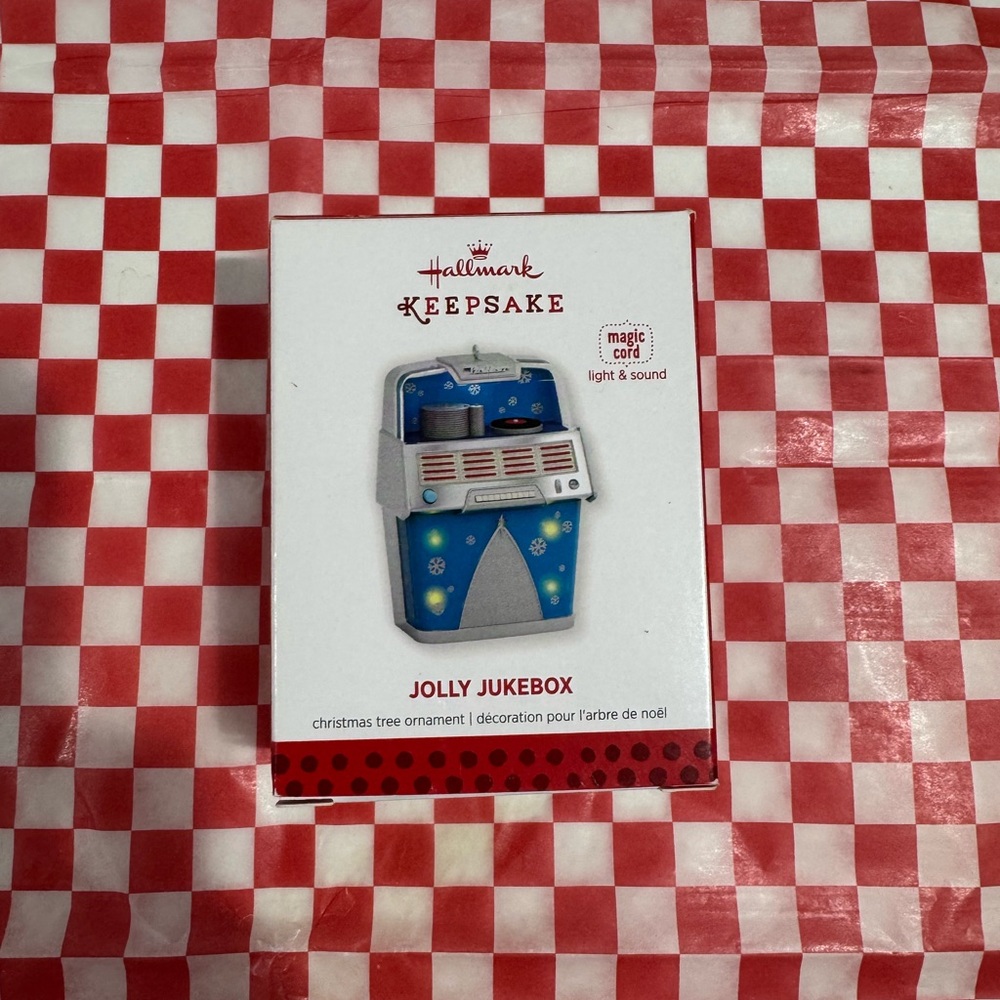 Hallmark Keepsake Jolly Jukebox Ornament - Blue and White